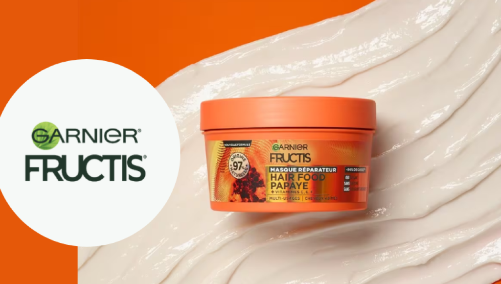 Testez gratuitement le masque réparateur hair food à la papaye de Garnier Fructis