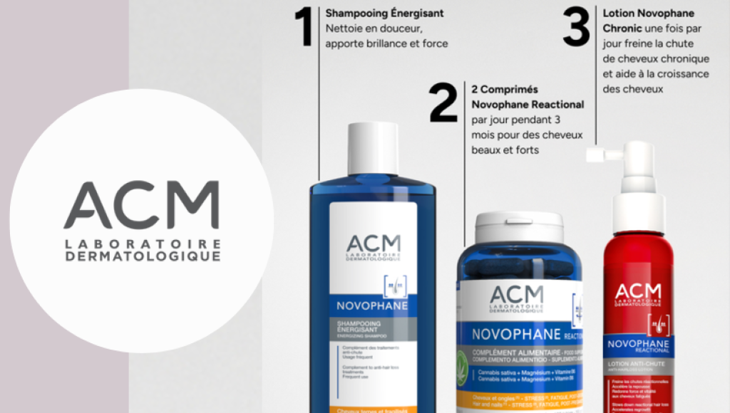Testez gratuitement la routine anti-chute de cheveux reactional d\'ACM