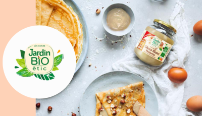 Testez gratuitement la pâte à tartiner au chocolat blanc et noisette de Jardin BiO étic