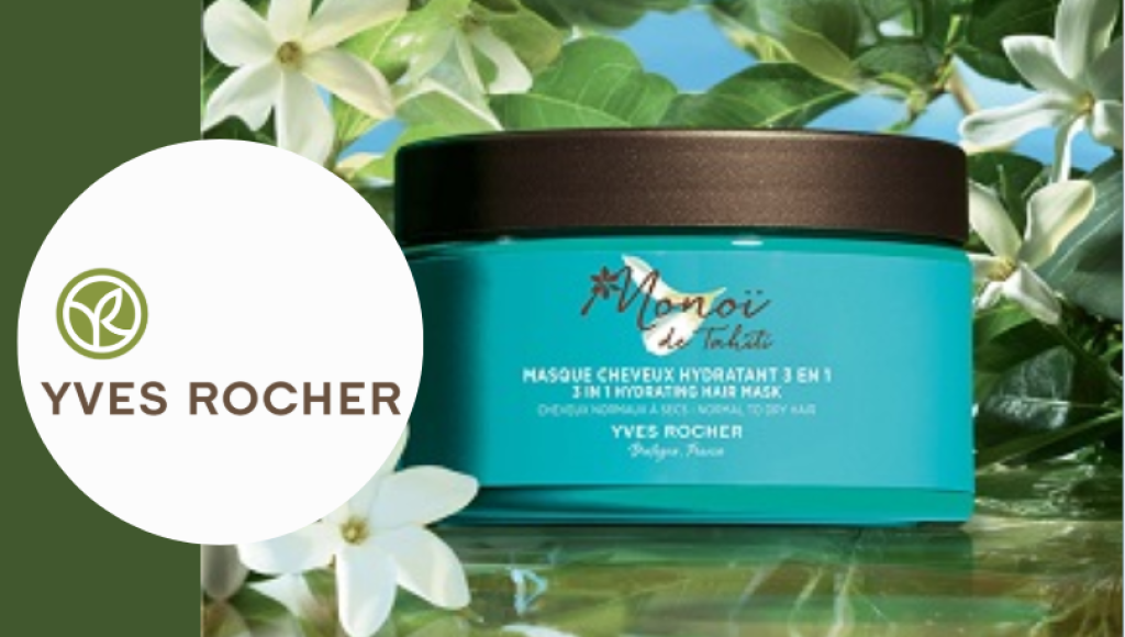 Testez gratuitement le masque cheveux hydratant 3 en 1 Monoï d\'Yves Rocher