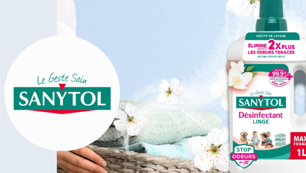 Testez gratuitement le désinfectant linge stop odeurs de Sanytol