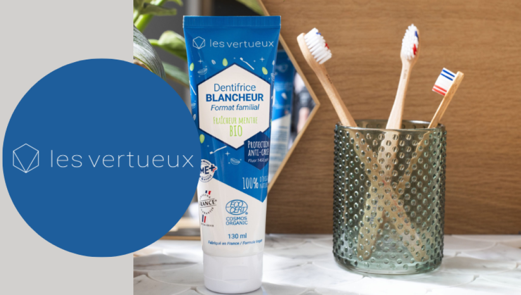 Testez gratuitement la brosse à dents et le dentifrice blancheur bio de Les Vertueux