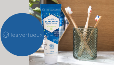 Testez gratuitement la brosse à dents et le dentifrice blancheur bio de Les Vertueux