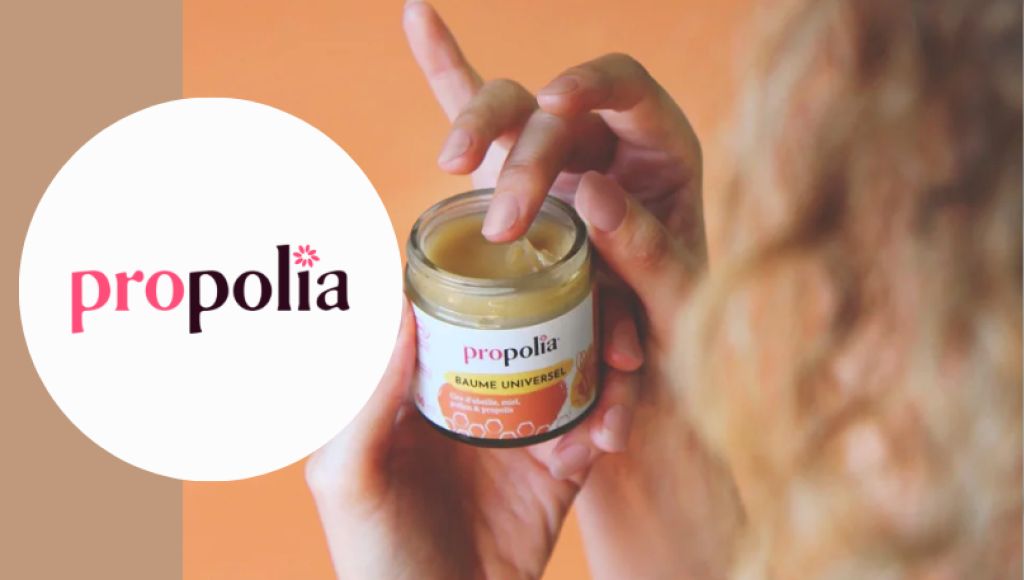 Testez gratuitement le baume universel au miel, propolis, pollen et cire d\'abeille de Propolia