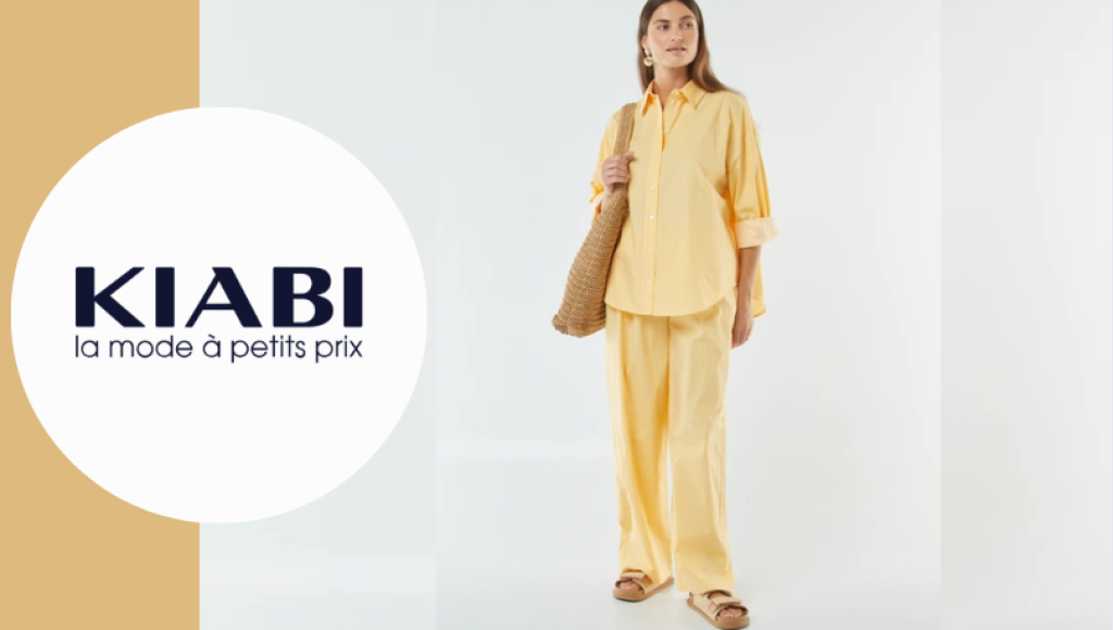 Testez gratuitement l\'ensemble jaune rayé de Kiabi