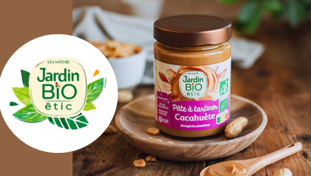 Testez gratuitement la pâte à tartiner cacahuète de Jardin Bio Etic