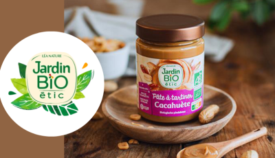Testez gratuitement la pâte à tartiner cacahuète de Jardin Bio Etic