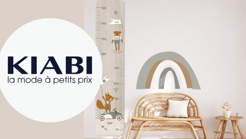 Testez gratuitement la toise en bois motifs graou ou petit bolide de Kiabi