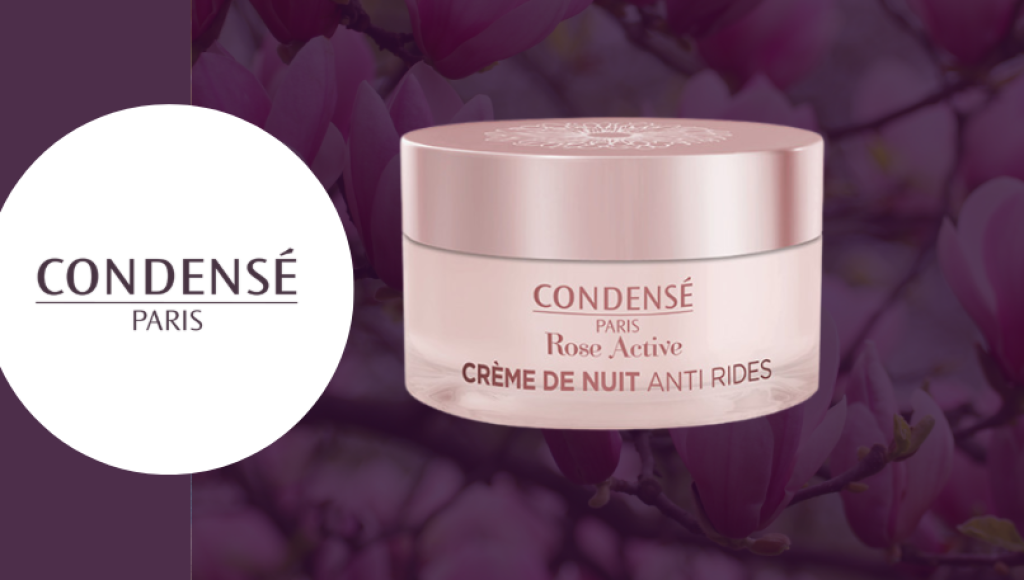Testez gratuitement la crème de nuit anti-rides rose active de Condensé Paris