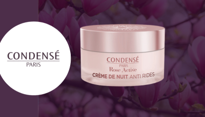 Testez gratuitement la crème de nuit anti-rides rose active de Condensé Paris