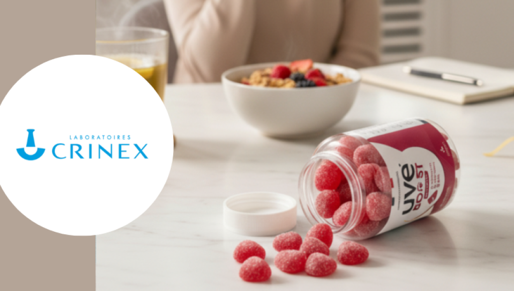 Testez gratuitement la cure pratique et végane immunité gummies de UVE BOOST de Crinex