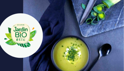 Testez gratuitement le velouté poireau pomme de terre et pois cassé de Jardin BiO étic