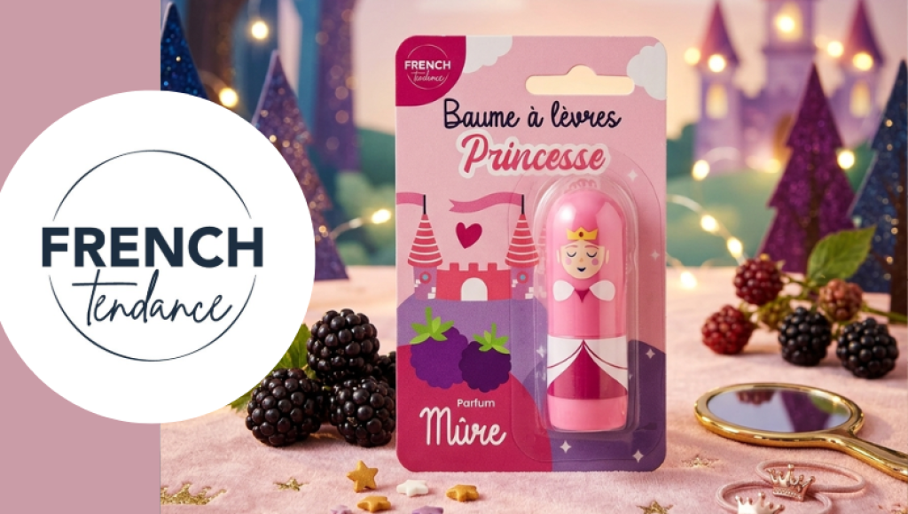 Testez gratuitement le baume à lèvres princesse pour enfant parfum Mûre de French Tendance