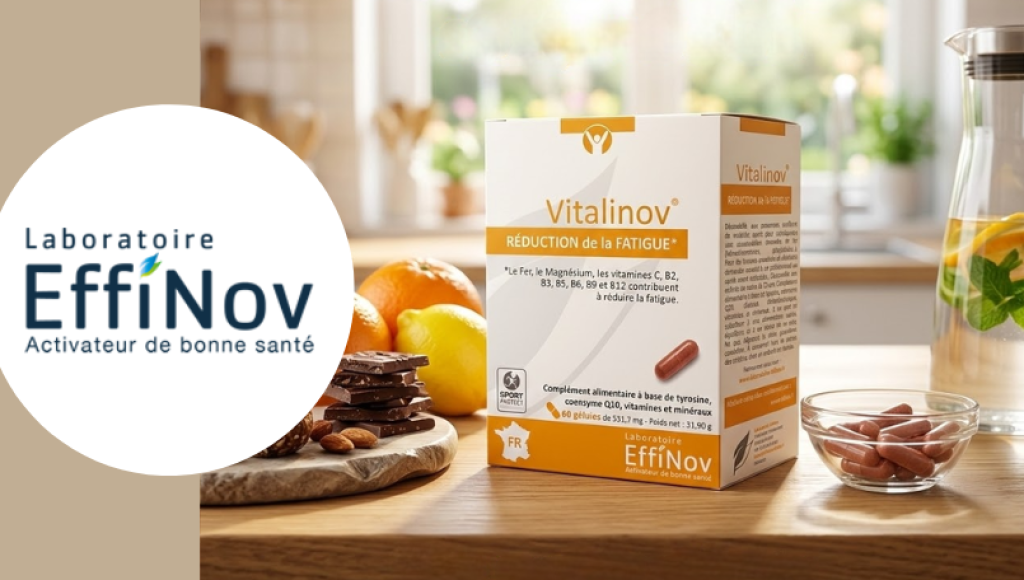 Testez gratuitement le complément alimentaire énergie et vitamines Vitalinov de Laboratoire EffiNov