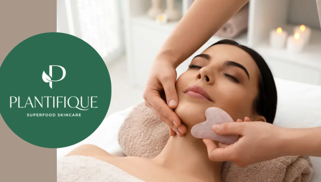 Testez gratuitement la gua sha visage et corps en pierre véritable de Quartz Rose de Plantifique