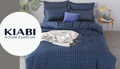 Testez gratuitement la housse de couette adulte à carreaux de Kiabi