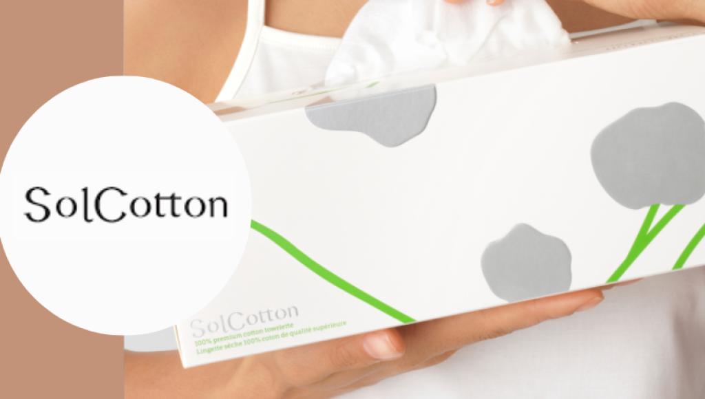 Testez gratuitement les lingettes en coton pour le soin de la peau de SolCotton