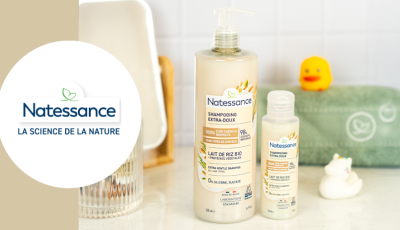Testez gratuitement le shampooing extra-doux au lait de riz bio de Natessance