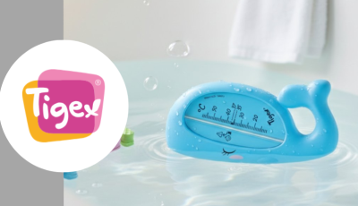 Testez gratuitement le thermomètre de bain baleine de Tigex