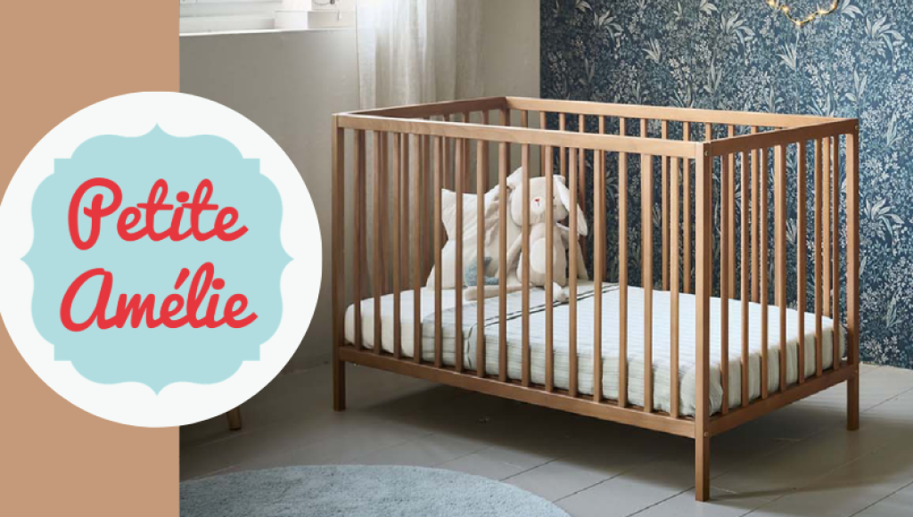 Testez gratuitement le lit bébé bois Hêtre 60x120cm de Petite Amélie