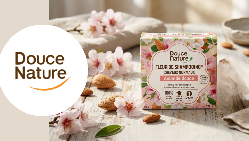 Testez gratuitement le shampoing solide amande douce de Douce Nature