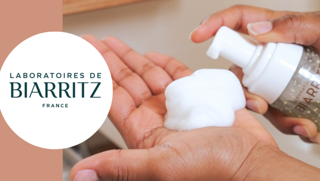 Testez gratuitement la mousse nettoyante de Laboratoires de Biarritz France