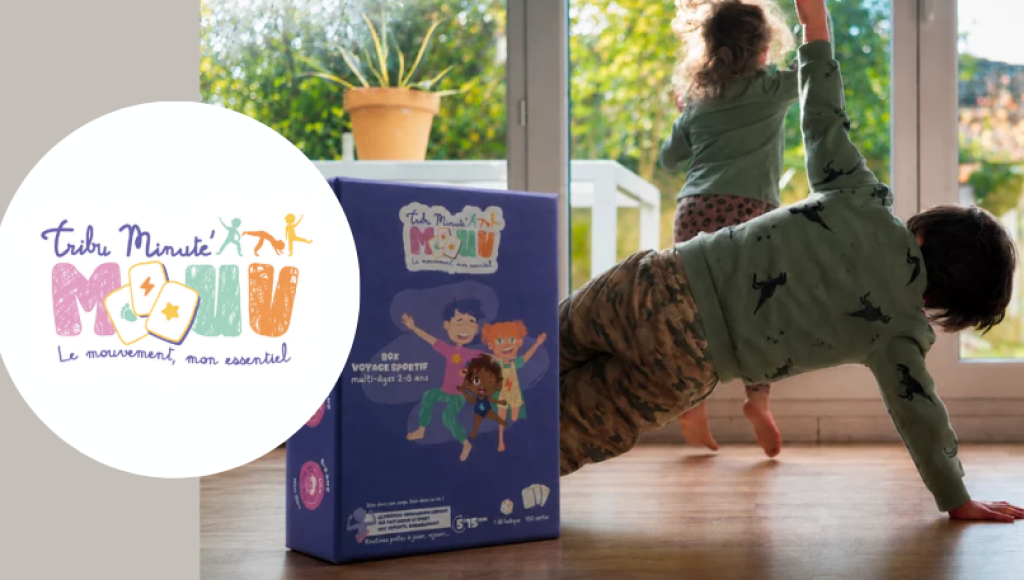 Testez gratuitement la box découverte : voyage sportif multi-âges 2-8 ans de Tribu Minute\'Mouv