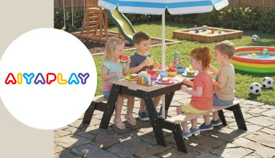Testez gratuitement la table de pique-nique enfant 3-en-1 d\'Aiyaplay