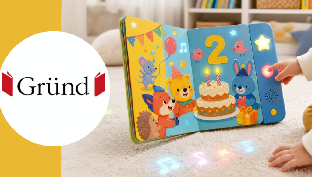 Testez gratuitement le livre sonore et lumineux de mes 2 ans de Gründ