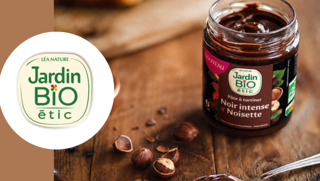 Testez gratuitement la pâte à tartiner Noir intense et Noisette de Jardin BiO