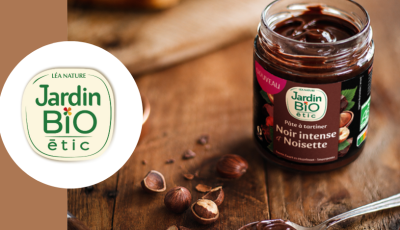 Testez gratuitement la pâte à tartiner Noir intense et Noisette de Jardin BiO