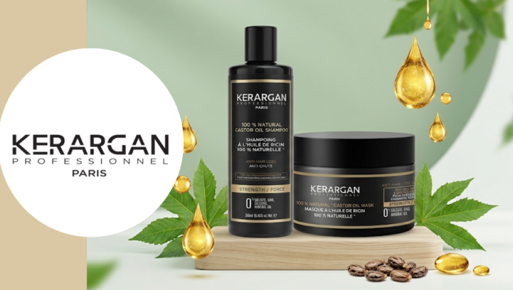 Testez gratuitement le shampoing Ricin 250 ml + Masque Ricin 250 ml de KERARGAN Professional