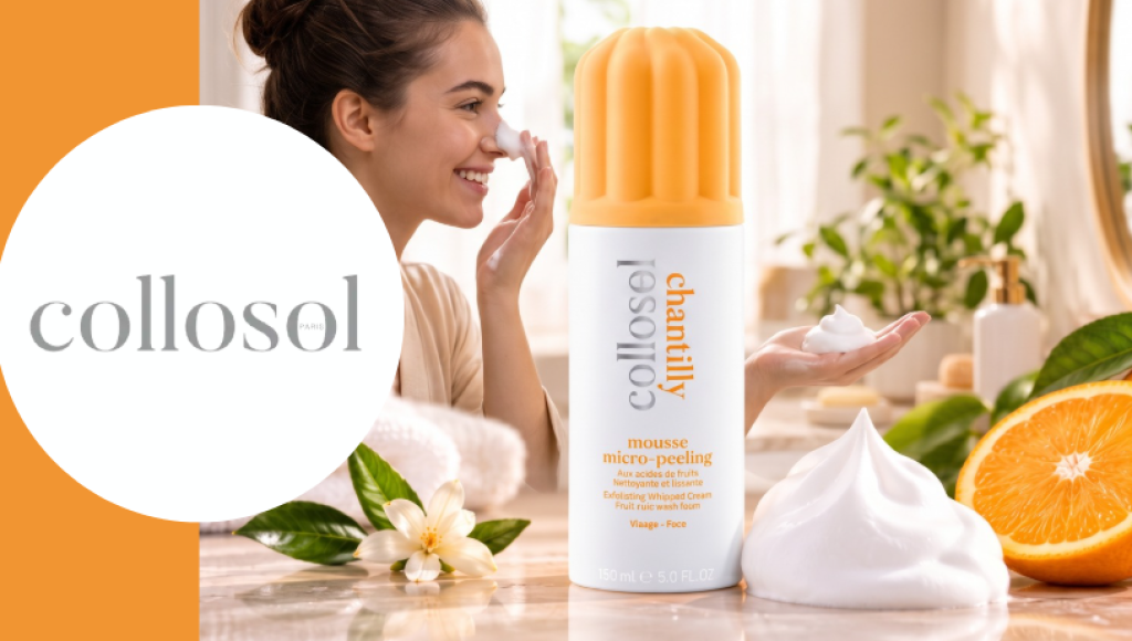 Testez gratuitement la chantilly mousse nettoyante micro-peeling de Collosol