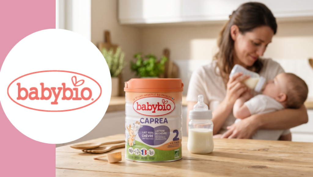 Testez gratuitement le lait infantile caprea deuxième âge de Babybio.