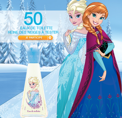 Testez gratuitement l'eau de toilette Reine des Neiges de Disney