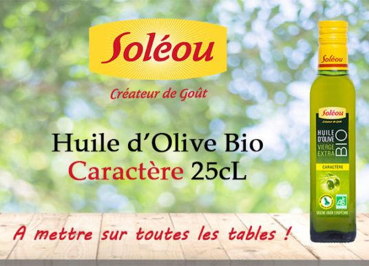 Testez gratuitement l\'huile d’Olive Biologique Caractère de Soleou