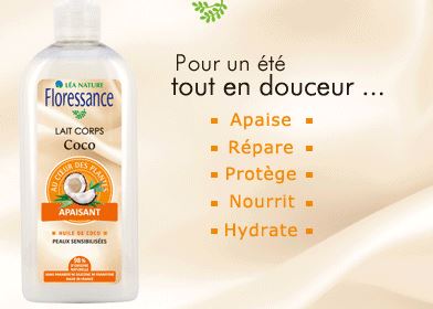 Testez gratuitement le lait apaisant pour le corps de Floressance