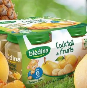 Testez gratuitement les petits pots banane et cocktail de fruits Bledina