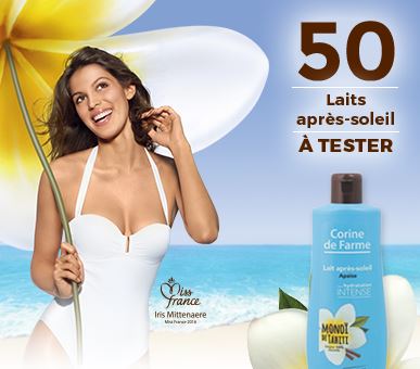 Testez gratuitement le lait après soleil Corine de Farme