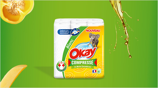 Testez gratuitement le papier essuie-tout Okay Compressé