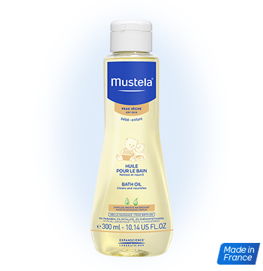 Testez gratuitement l\'huile pour le bain hydratante Mustela