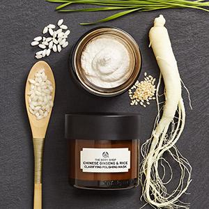 Testez gratuitement le masque gommant illuminateur au ginseng et riz chinois The Body Shop