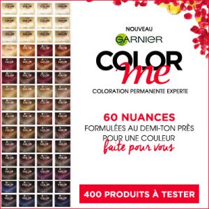 Testez gratuitement la coloration ColorMe de Garnier