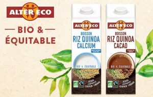 Testez gratuitement les boissons Riz Quinoa Cacao et Riz Quinoa Calcium d\'Alter Eco