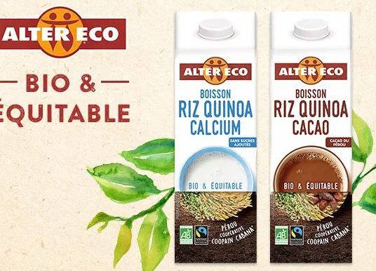 Testez gratuitement les boissons Riz Quinoa Cacao et Riz Quinoa Calcium d\'Alter Eco
