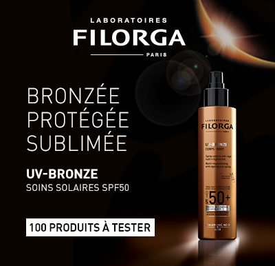 Testez gratuitement le spray UV-Bronze Corps des Laboratoires Filorga