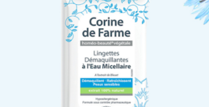 Tentez votre chance pour gagner un échantillon de lingettes démaquillantes Corine de Farme