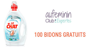 Tentez de recevoir gratuitement un bidon de lessive Le Chat Sensitive 0%