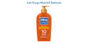 Tentez de recevoir le lait corps nutritif Satinant de Mixa