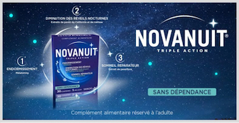 Tentez votre chance pour tester gratuitement Novanuit Triple Action